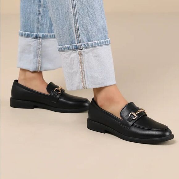 H&M Black gold accent loafer - Picture 3 of 12